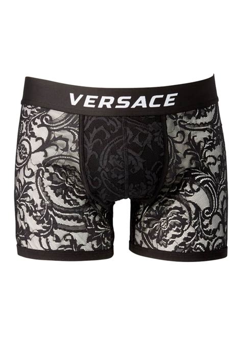 white versace boxers|lace boxer shorts for men.